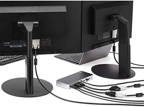 StarTech.com Dual Monitor USB C Docking Station with 60W Power Delivery for Windows Laptops - USB C to HDMI or DVI Dock