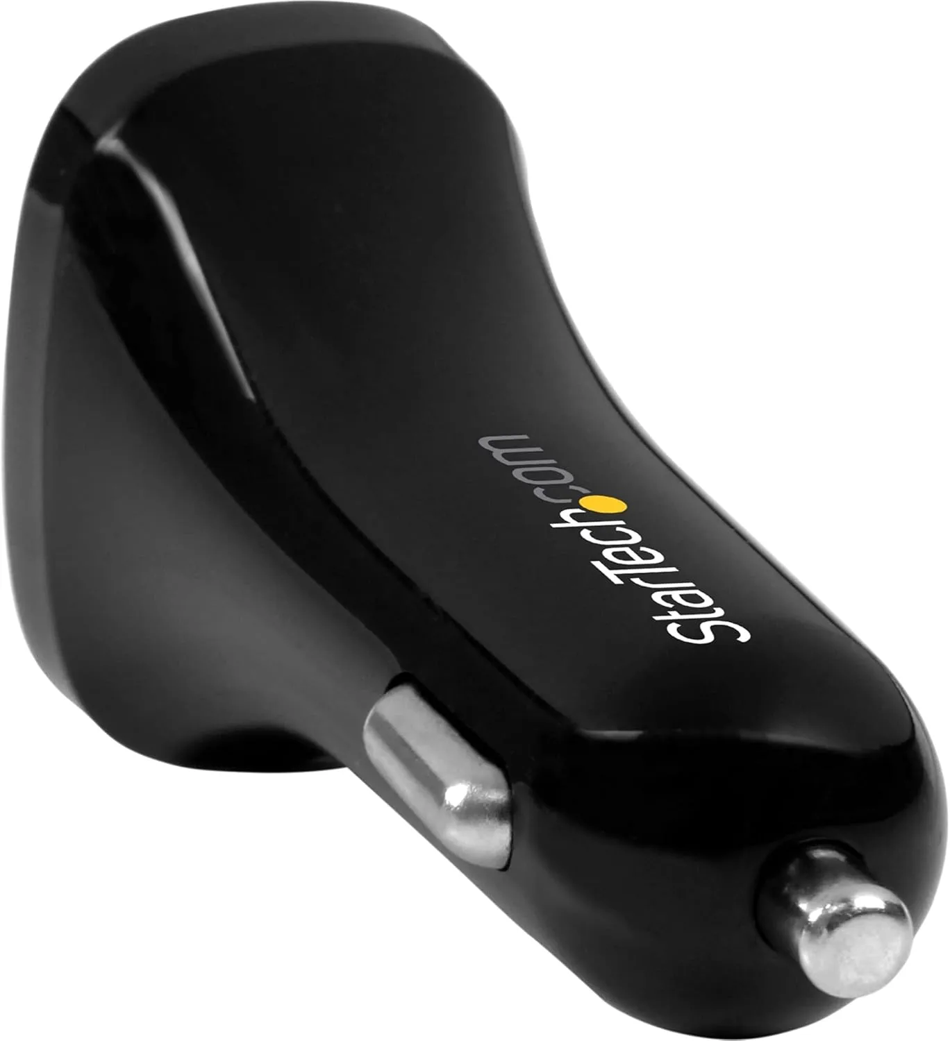 StarTech.com Dual Port USB Car Charger - High Power 24W/4.8A - Black - 2-Port USB Car Charger