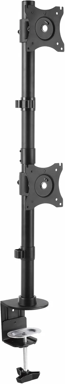 StarTech.com Vertical Desk Mount Dual Monitor Arm - for Monitors 13 to 27 - Adjustable - Desk Clamp/Grommet-Hole Mount