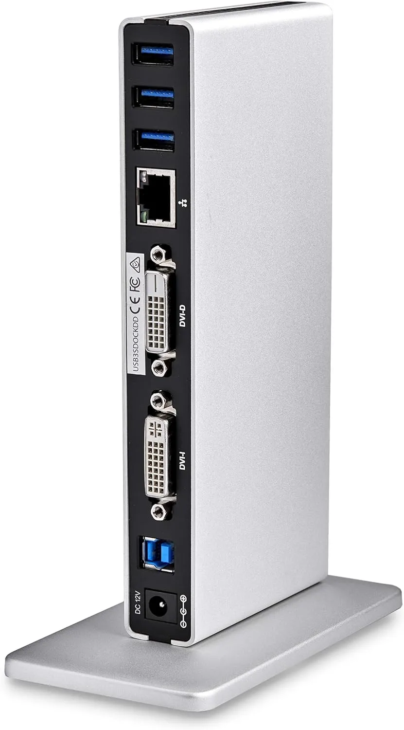 StarTech.com Dual Monitor USB 3.0 Docking Station w/ DVI to VGA & HDMI Adapters