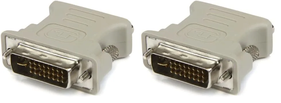 StarTech.com DVI to VGA Cable Adapter - DVI (M) to VGA (F) - 2 Pack - Male DVI to Female VGA (DVIVGAMF), Beige