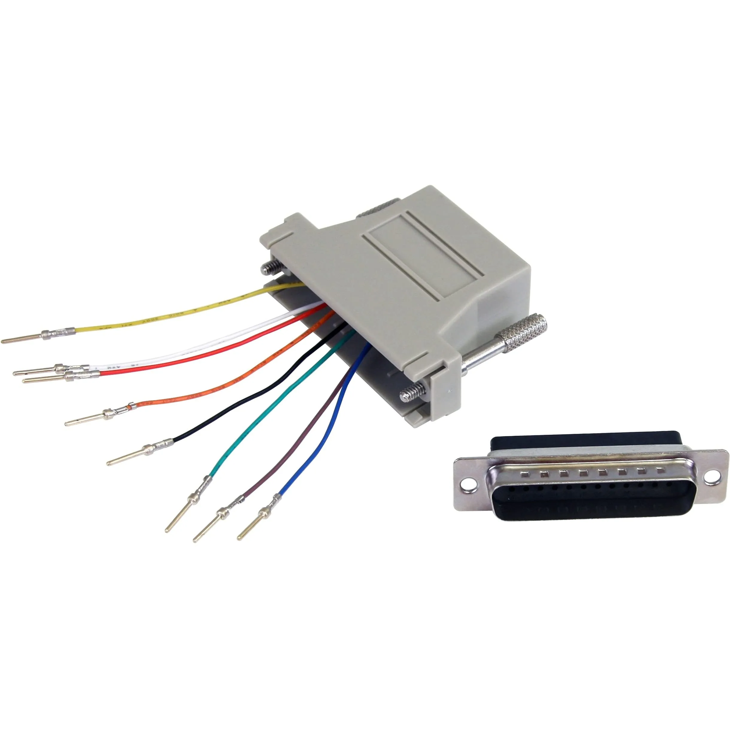 StarTech.com DB25 to RJ45 Modular Adapter - M/F - Serial adapter - DB-25 (M) to RJ-45 (F) (GC258MF), Gray