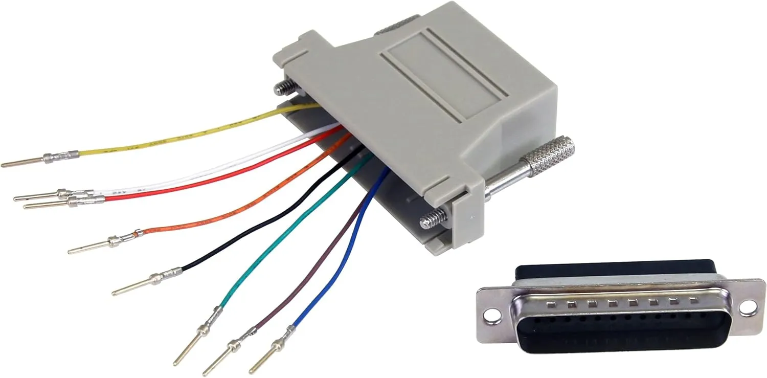 StarTech.com DB25 to RJ45 Modular Adapter - M/F - Serial adapter - DB-25 (M) to RJ-45 (F) (GC258MF), Gray