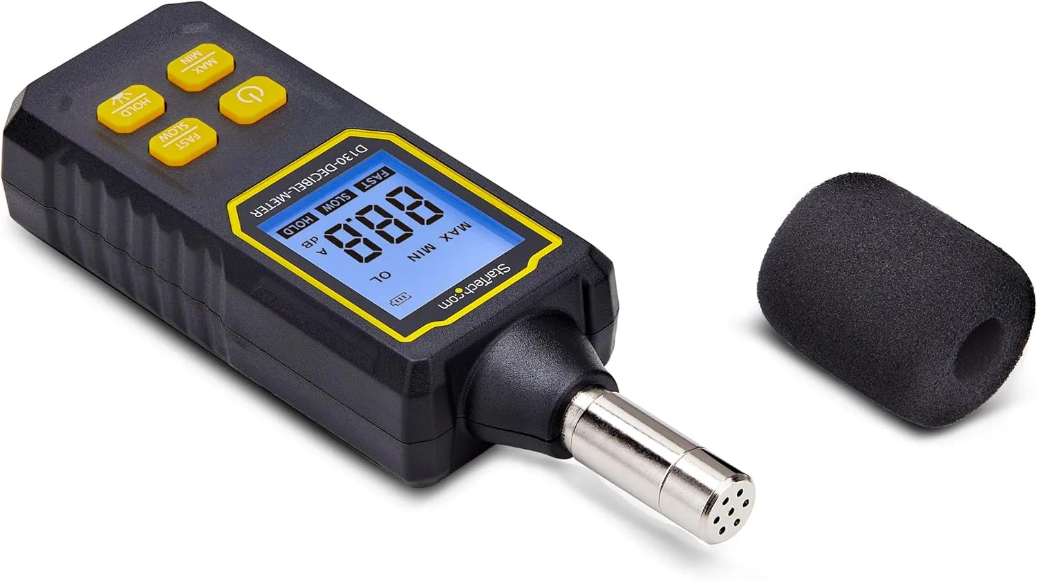 StarTech.com Handheld Digital Sound Meter w/Large LCD, Noise/Decibel Level Reader for Server Rooms/Offices, Audio Monitor