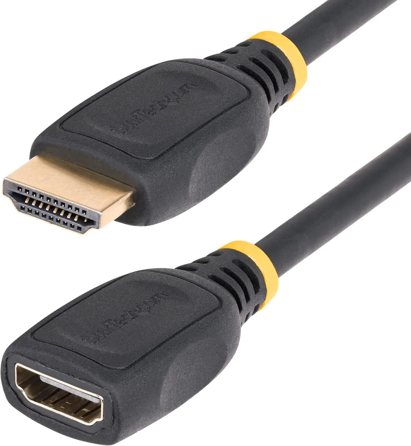 StarTech.com 18in (0.5m) HDMI 2.0 Extension Cable, High Speed HDMI Port Saver Cable