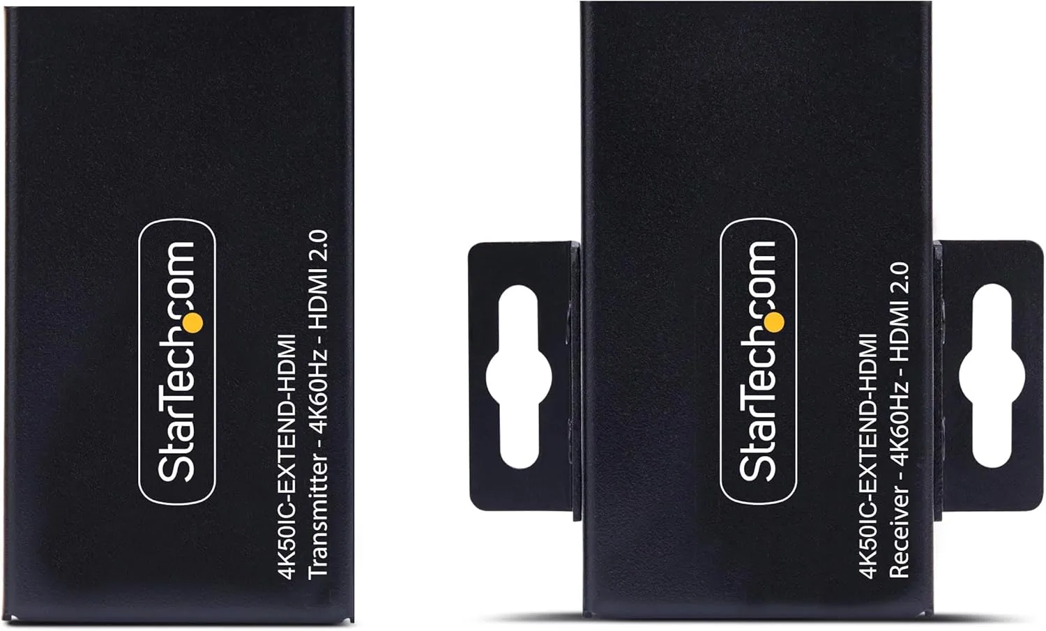StarTech.com HDMI Extender Over CAT5e/CAT6, 4K 60Hz, Up to 200ft (60m), Transmitter and Receiver Kit, Power Over Cable