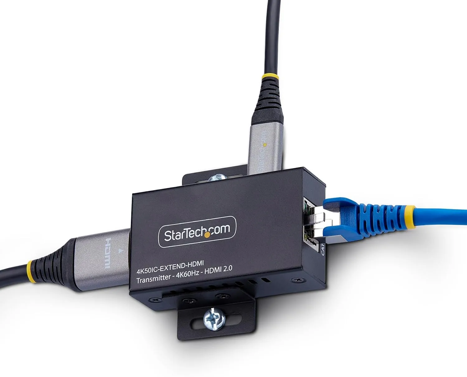 StarTech.com HDMI Extender Over CAT5e/CAT6, 4K 60Hz, Up to 200ft (60m), Transmitter and Receiver Kit, Power Over Cable