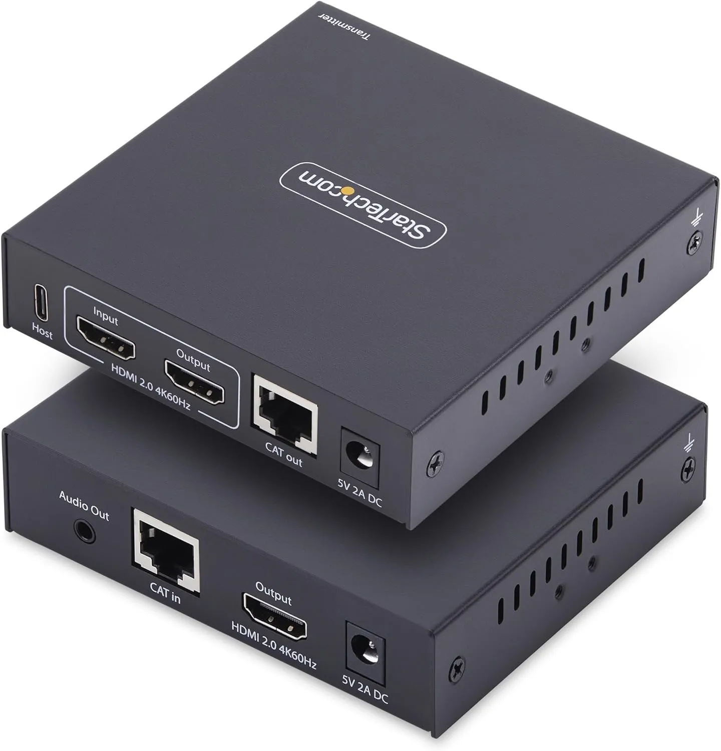 StarTech.com HDMI KVM Extender Over IP Network, 4K 60Hz, Driverless, HDMI and USB Over Ethernet/CAT6 (up to 330ft/100m), AVoIP, Tx/Rx Kit
