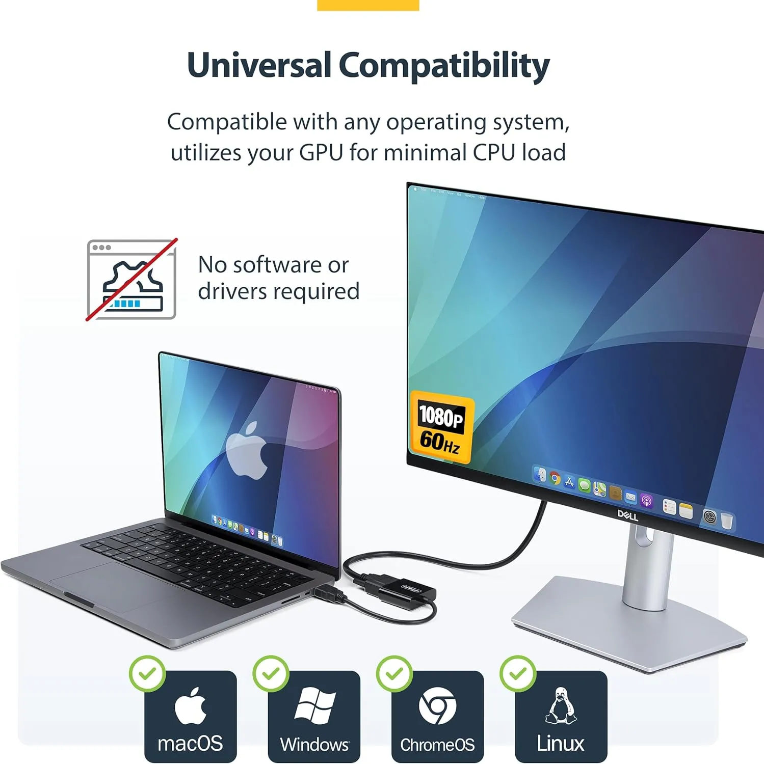 StarTech.com HDMI to VGA Adapter, Active Video Converter for Laptop/Desktop, 1920x1080 (1080p), HDMI Source to VGA Monitor