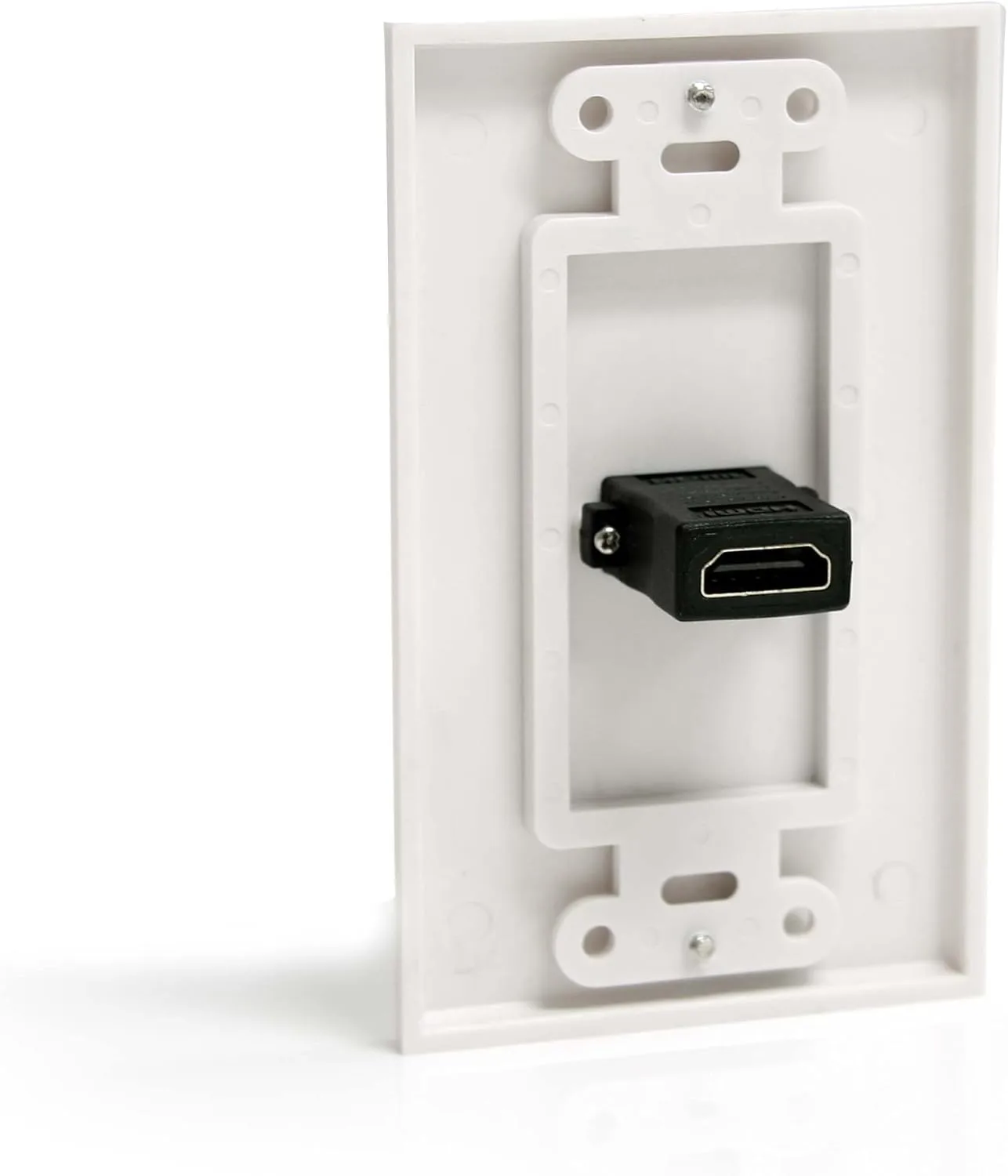 StarTech.com Single Outlet Female HDMI Wall Plate White - 1-gang - HDMI Digital Audio/Video - White