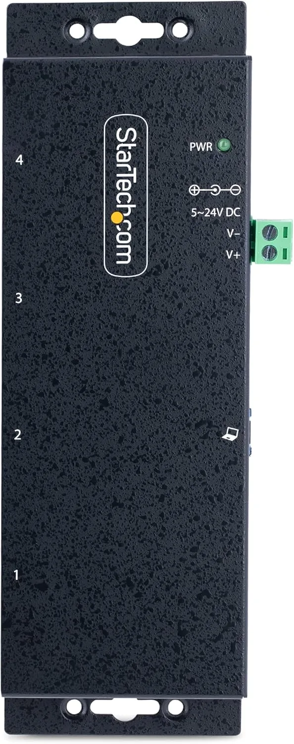 StarTech.com 4-Port Industrial USB 3.0 5Gbps Hub, Rugged USB Hub with ESD Protection, DIN/Wall/Desk Mountable USB-A Hub