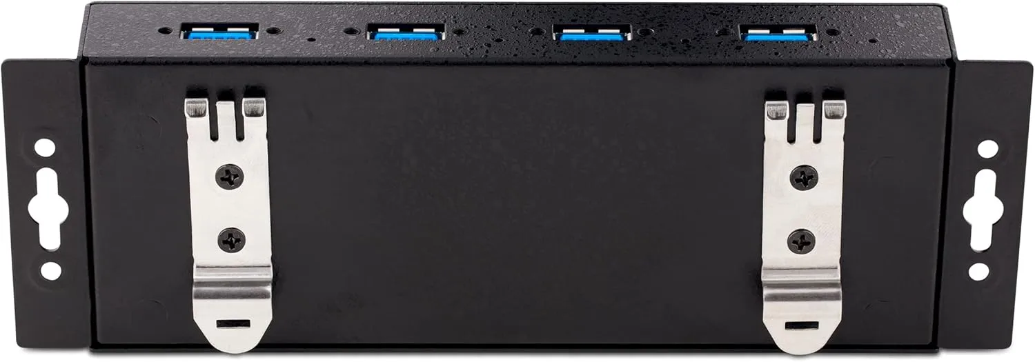 StarTech.com 4-Port Industrial USB 3.0 5Gbps Hub, Rugged USB Hub with ESD Protection, DIN/Wall/Desk Mountable USB-A Hub