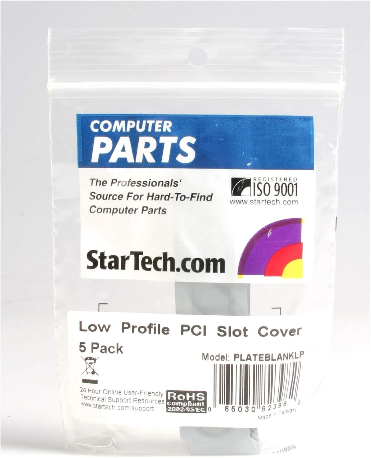 StarTech Steel Low Profile PCI Slot Cover Plate - Pack of 5 (PLATEBLANKLP)