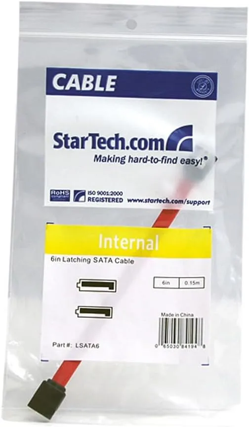 StarTech.com Latching SATA Cable - SATA cable - Serial ATA 150/300/600 - 5.9 in - red - LSATA6