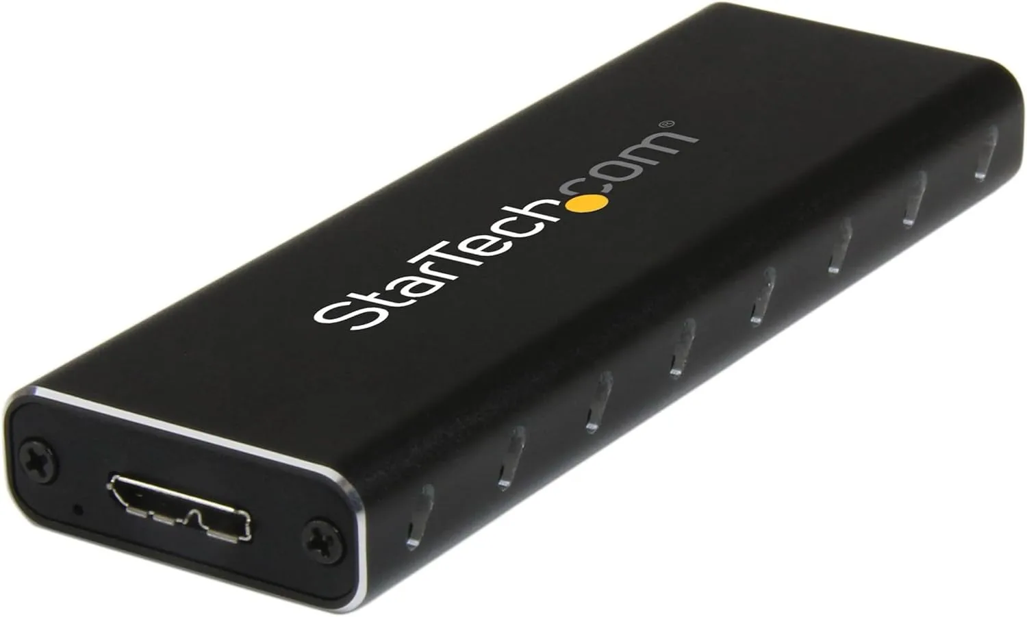 StarTech.com M.2 SSD Aluminum Enclosure to USB 3.0 (5Gbps) with UASP - Black - M.2 NGFF SATA with B Key & B+M Key