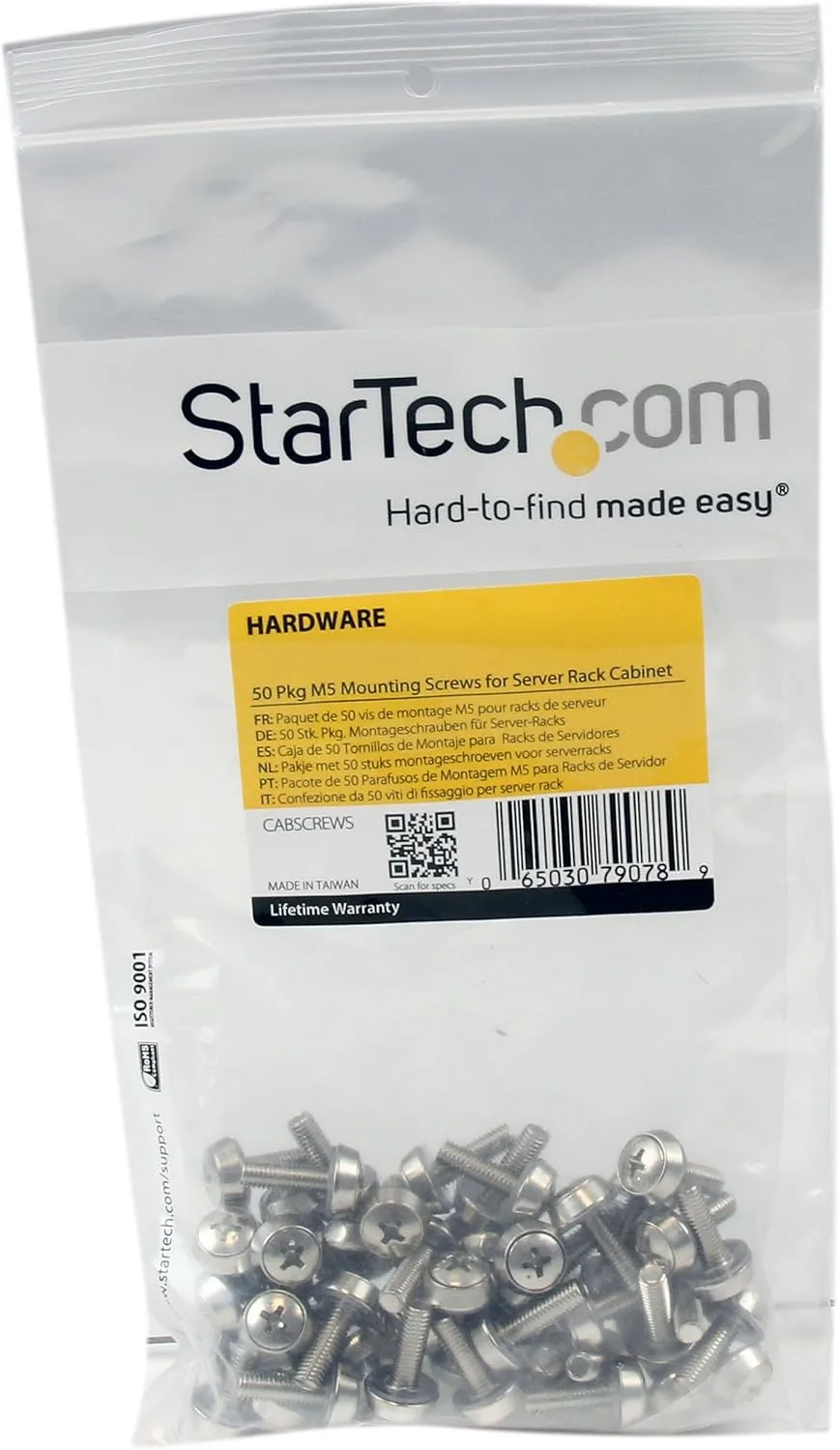 StarTech.com Mounting Screws and Cage Nuts for Server Rack & Cabinet