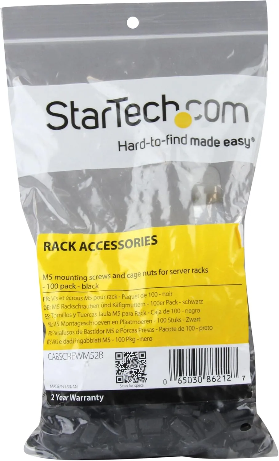StarTech.com Mounting Screws and Cage Nuts for Server Rack & Cabinet