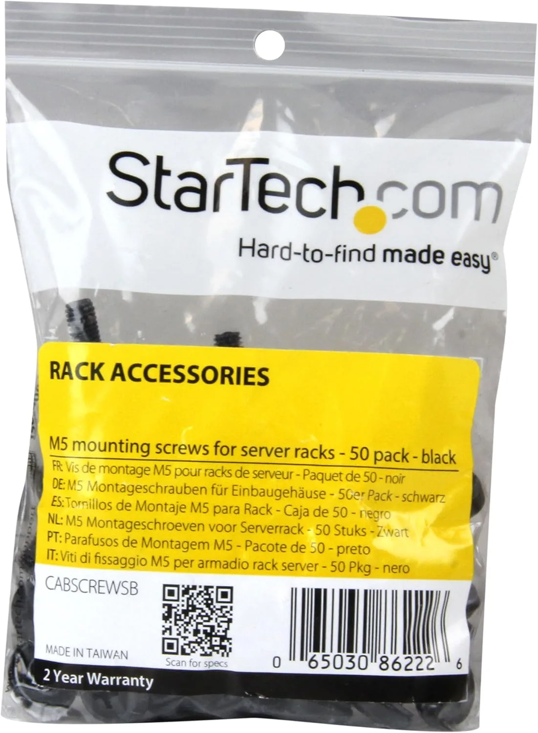 StarTech.com Mounting Screws and Cage Nuts for Server Rack & Cabinet