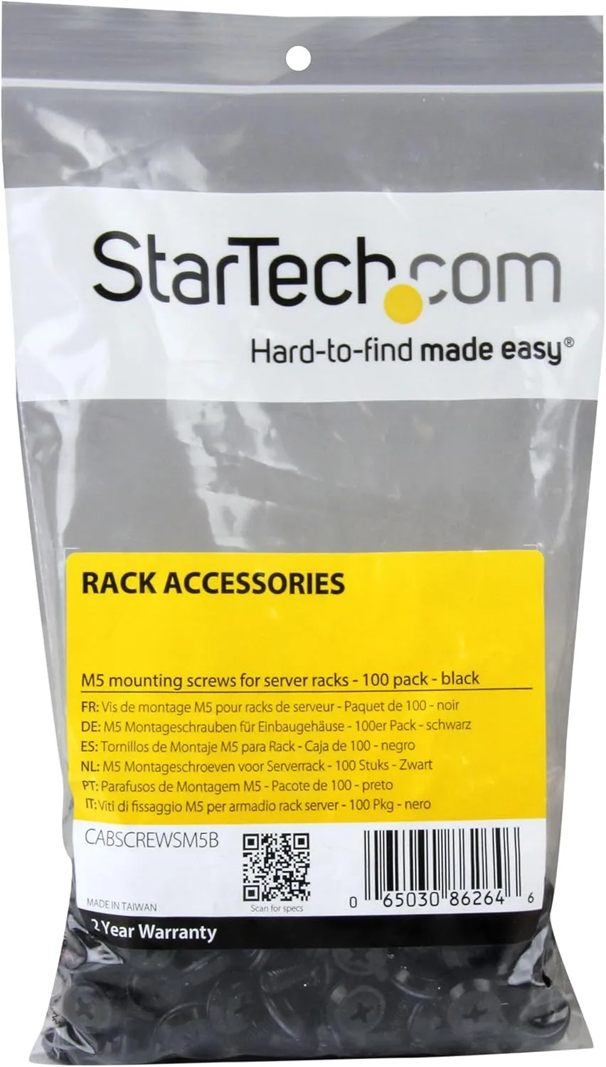 StarTech.com Mounting Screws and Cage Nuts for Server Rack & Cabinet