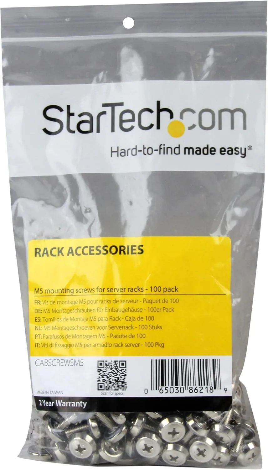 StarTech.com Mounting Screws and Cage Nuts for Server Rack & Cabinet