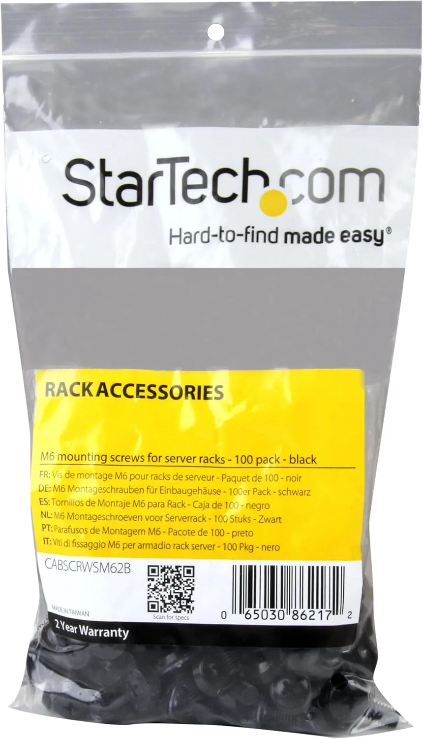 StarTech.com Mounting Screws and Cage Nuts for Server Rack & Cabinet
