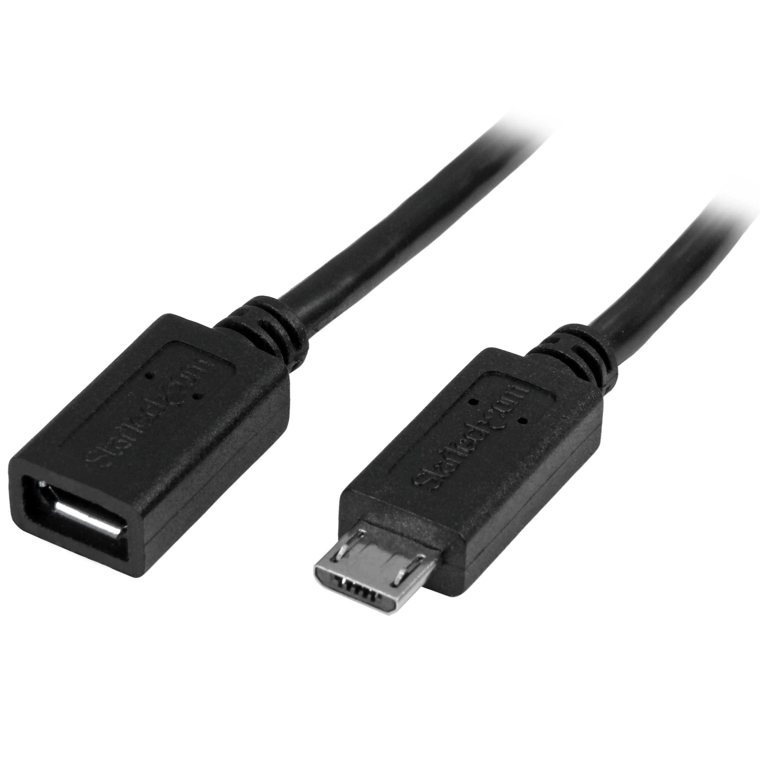 0.5m 20in Micro-usb Extension Cable - M/F - Micro Usb Male To Micro Usb Female Cable - Usb For Tablet, Phone, Keyboard/mouse