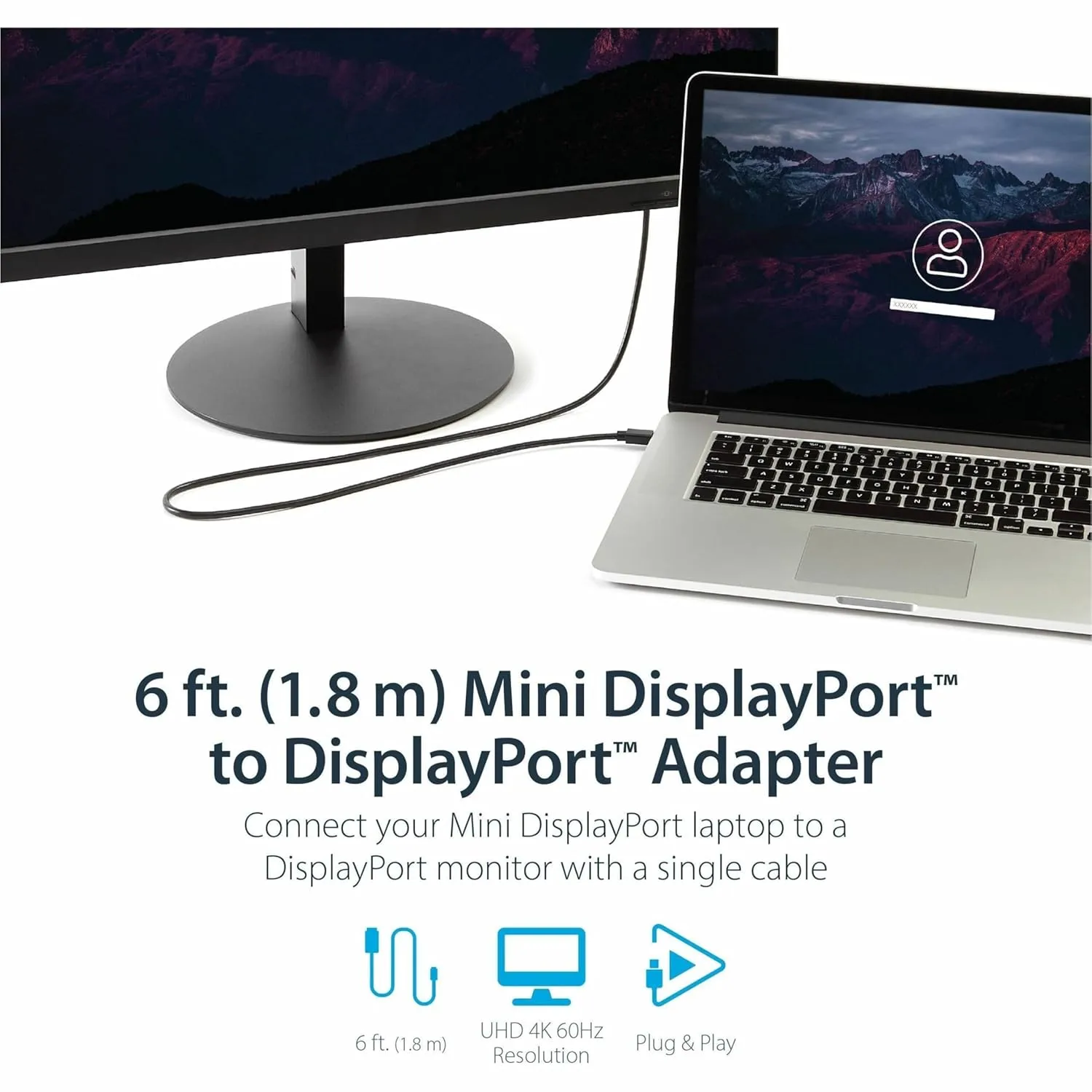 StarTech.com Mini DisplayPort to DisplayPort 1.2 Cable