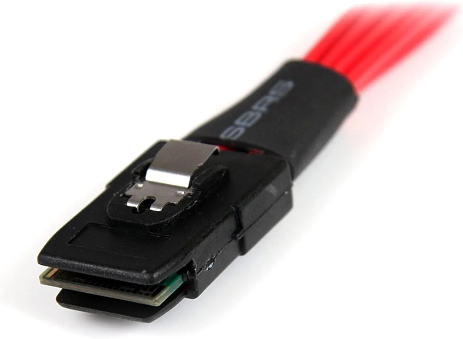 StarTech.com 50cm Serial Attached SCSI SAS Cable - SFF-8087 to 4x Latching SATA - SAS8087S450, Red