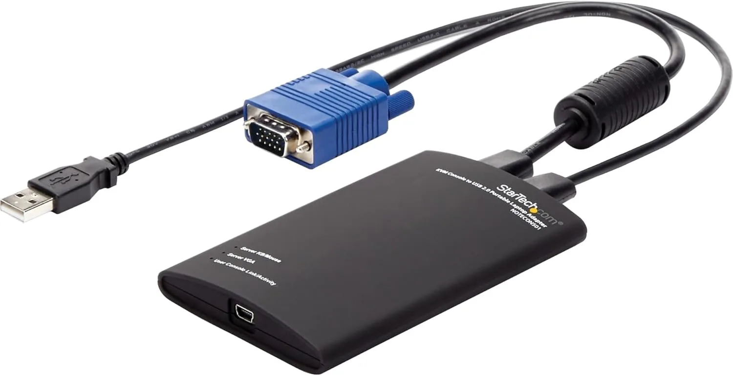 StarTech.com Crash Cart Adapter – Portable Laptop USB 2.0 to KVM Console (NOTECONS01)