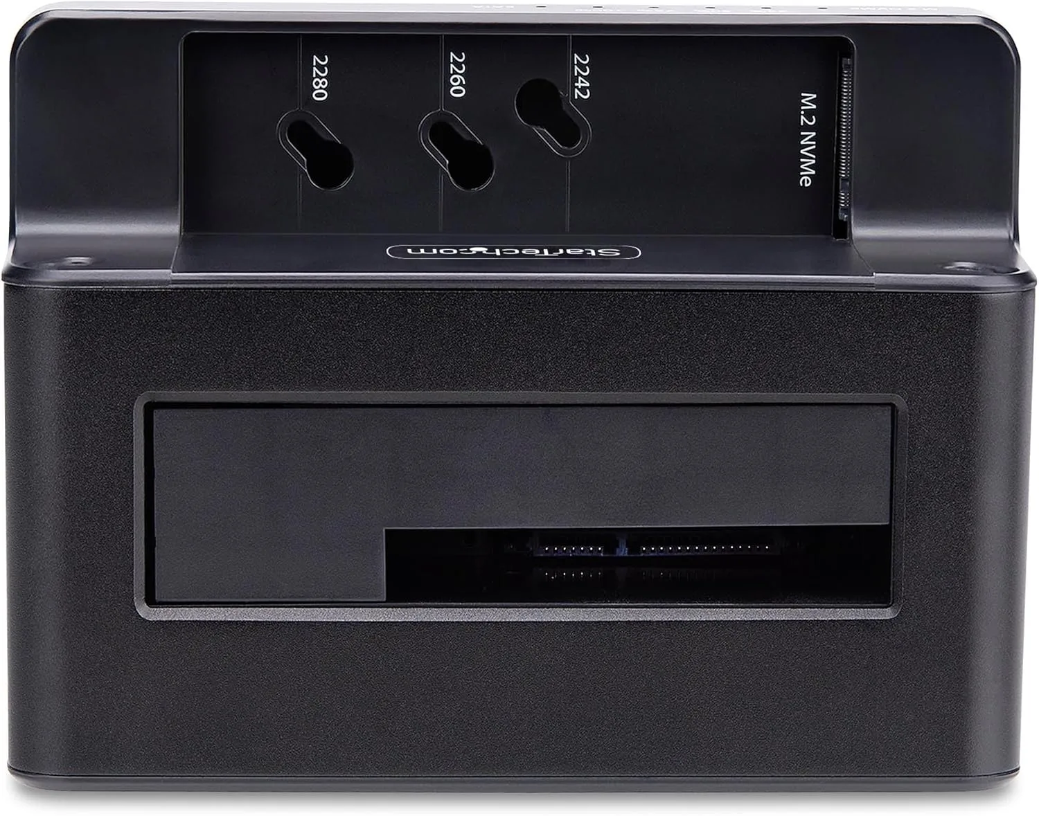 StarTech.com M.2 NVMe to 2.5"/3.5" SATA Drive Duplicator, Dual Bay Standalone Cloner/Drive Dock, 27GB/min, NVMe to SATA / SATA to NVMe, TAA