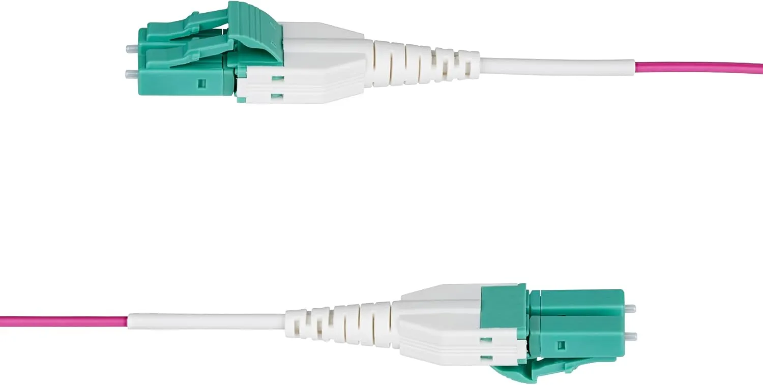 StarTech.com 3m (10ft) LC to LC (UPC) OM4 Multimode Fiber Optic Cable, Erika Violet, 50/125, 40G/100G