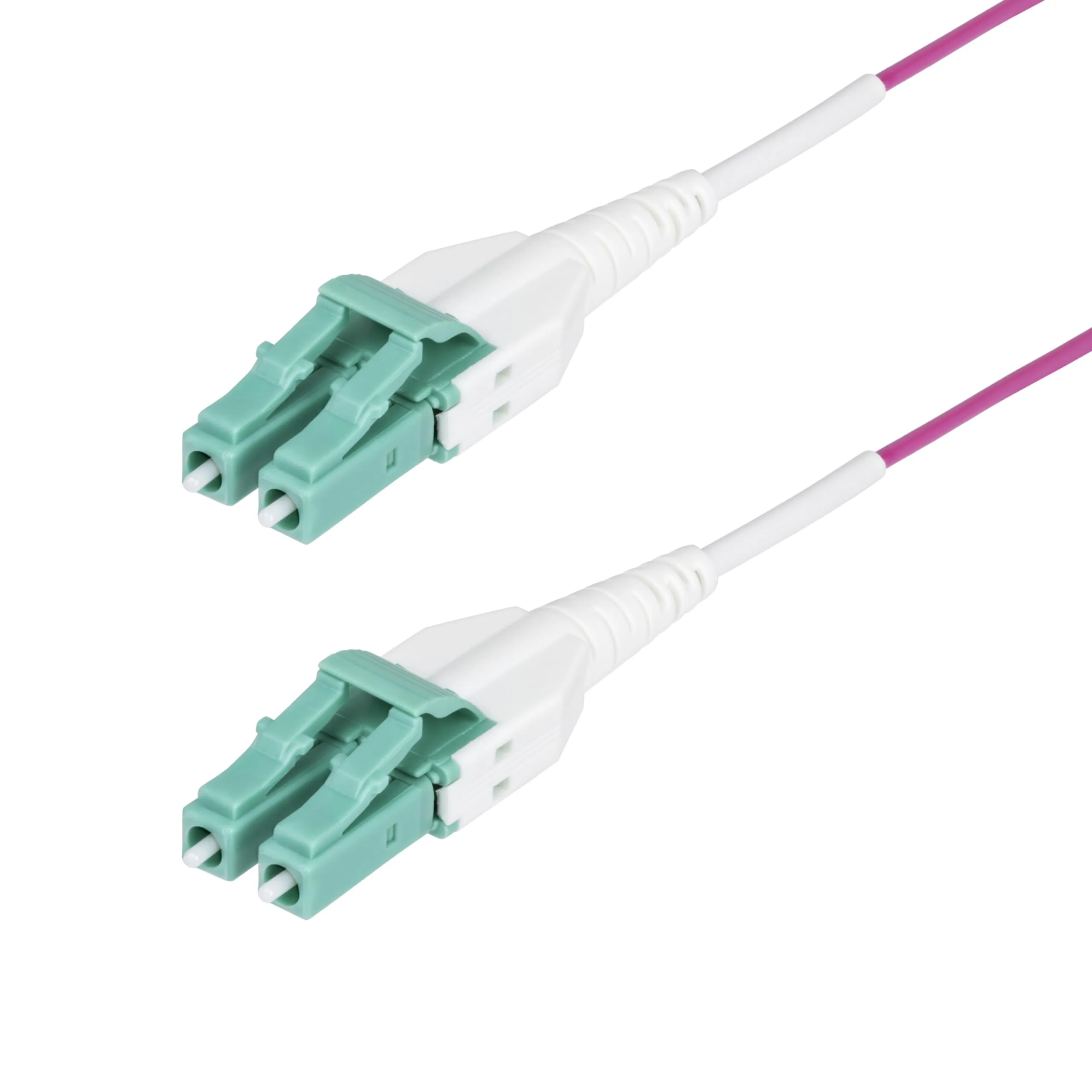StarTech.com 3m (10ft) LC to LC (UPC) OM4 Multimode Fiber Optic Cable, Erika Violet, 50/125, 40G/100G