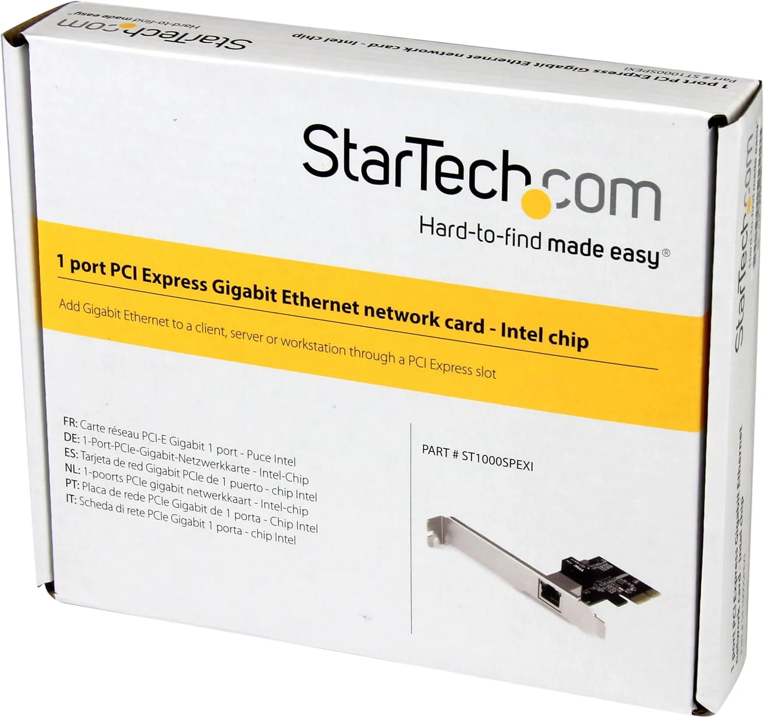 StarTech.com PCIe Gigabit Ethernet Network Card - Intel Chipset