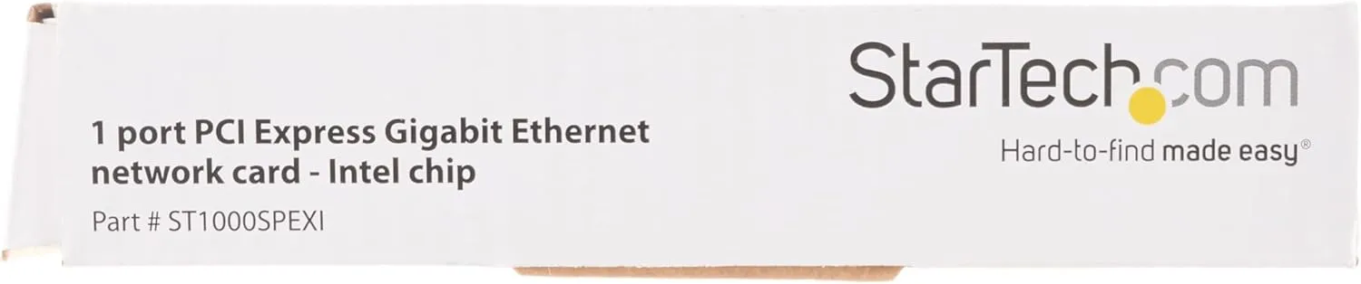StarTech.com PCIe Gigabit Ethernet Network Card - Intel Chipset
