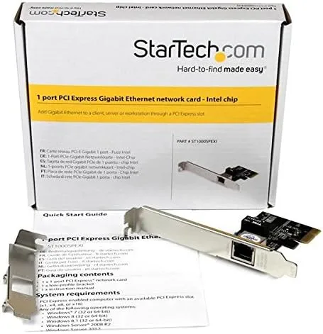 StarTech.com PCIe Gigabit Ethernet Network Card - Intel Chipset