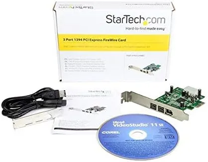 StarTech.com 3 Port 2b 1a 1394 PCI Express FireWire Card Adapter - 1394 FW PCIe FireWire 800 / 400 Card