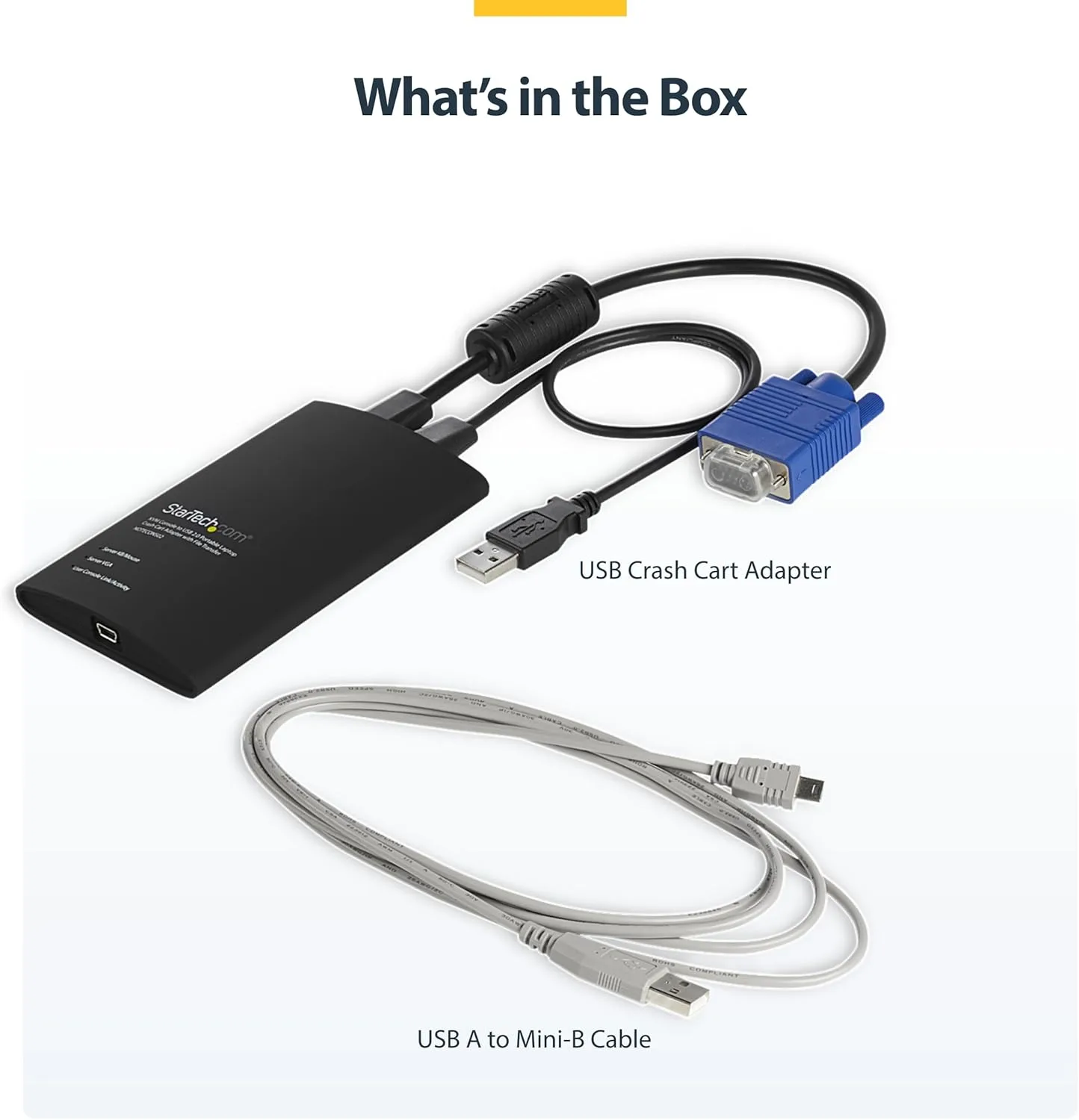 StarTech.com Portable Laptop Crash Cart Adapter USB/VGA KVM Console