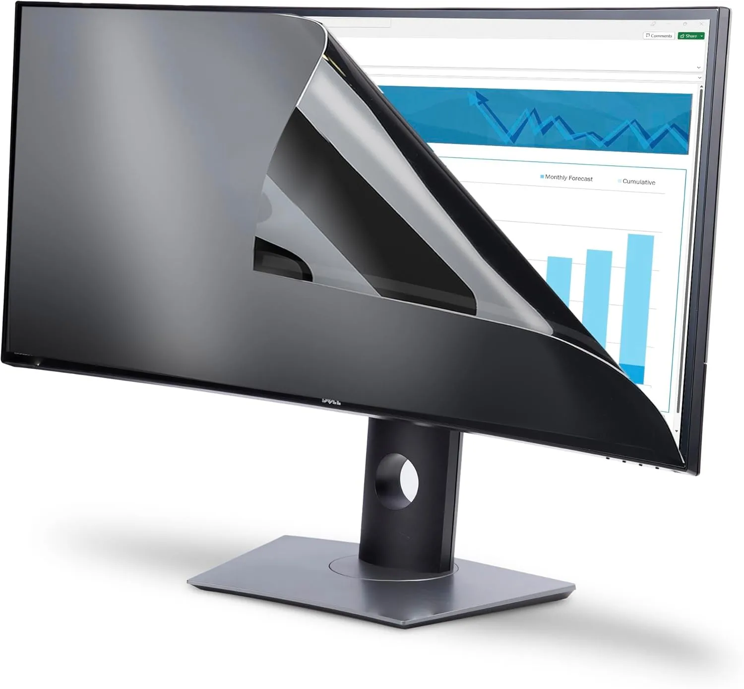 StarTech.com Privacy Screen for Dell U3824DW Curved 21:9 Monitor, Double-Sided Filter, Computer Screen Protector, TAA