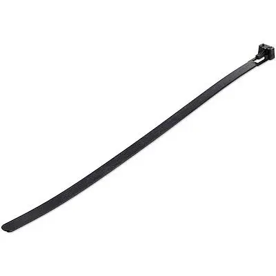StarTech CBMZTRB10BK Reusable Nylon Cable Ties, 100 Pack, 10 in, Black