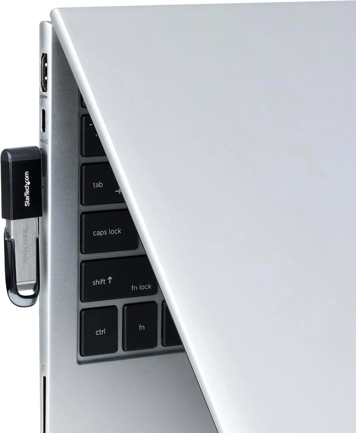 StarTech.com Right Angled USB-C to USB-A Adapter, USB 5Gbps, Compact USB-C Male to USB-A Female Adapter, Metal Housing, M/F