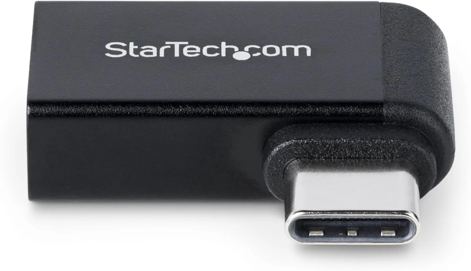 StarTech.com Right Angled USB-C to USB-A Adapter, USB 5Gbps, Compact USB-C Male to USB-A Female Adapter, Metal Housing, M/F