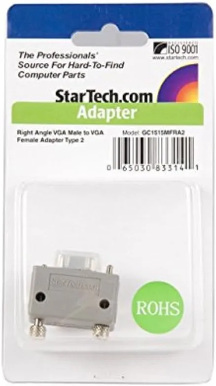 StarTech.com Right Angle VGA to VGA Adapter - HD-15 Male/Female