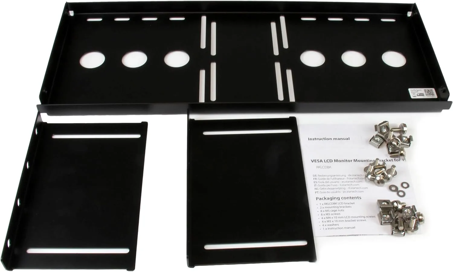 StarTech.com 4U Universal VESA LCD Monitor Mounting Bracket for 19-inch Rack or Cabinet - TAA Compliant