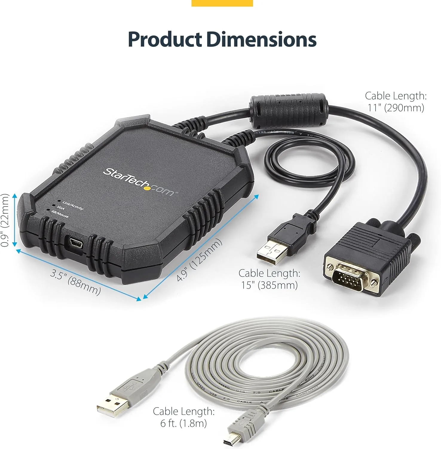 StarTech.com Portable Laptop Crash Cart Adapter USB/VGA KVM Console