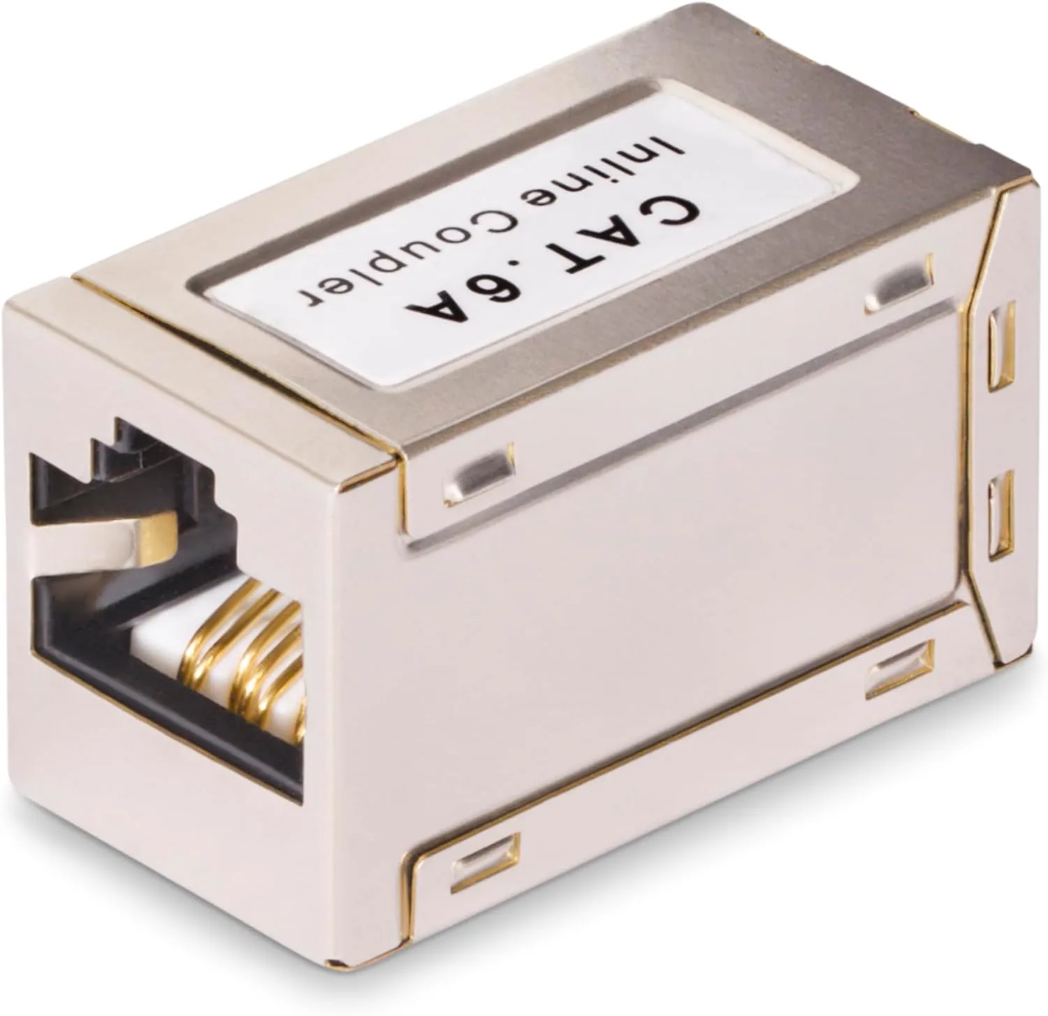 StarTech.com Shielded RJ45 Coupler, Inline Cat6a Coupler, Female to Female (F/F) T568B Pinout