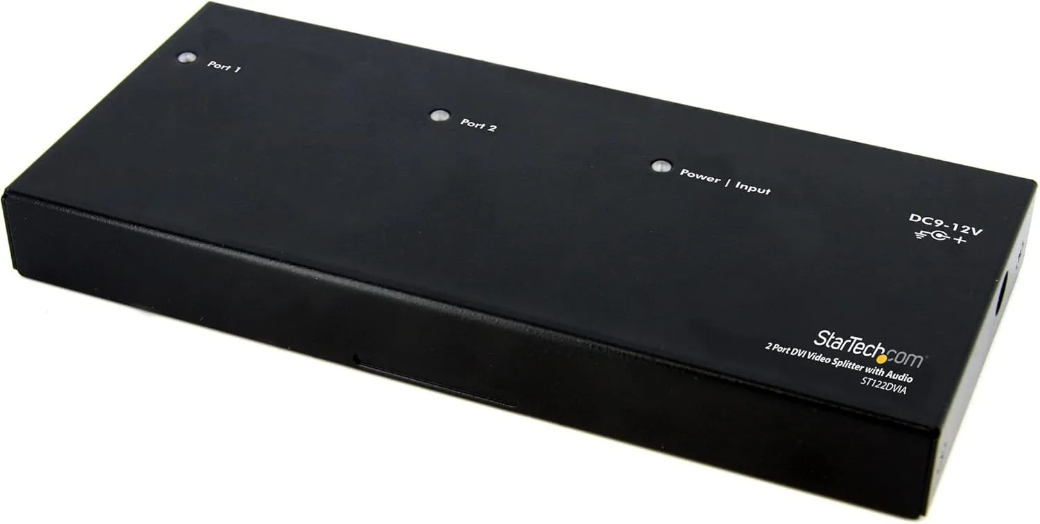 StarTech.com ST122DVIA 2-Port DVI Video Splitter with Audio