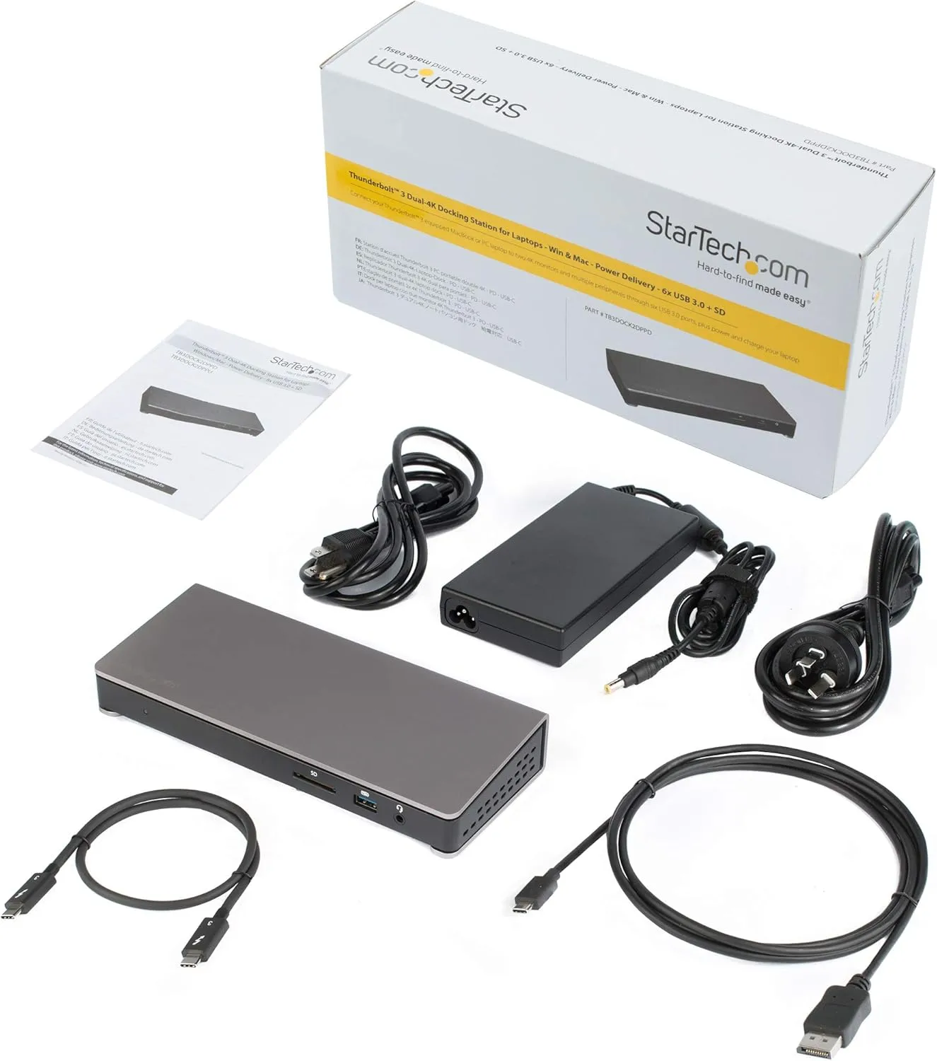 StarTech.com USB-C Dual Monitor Docking Station for MacBook Pro/Air M1 M2 M3 M4 & Windows
