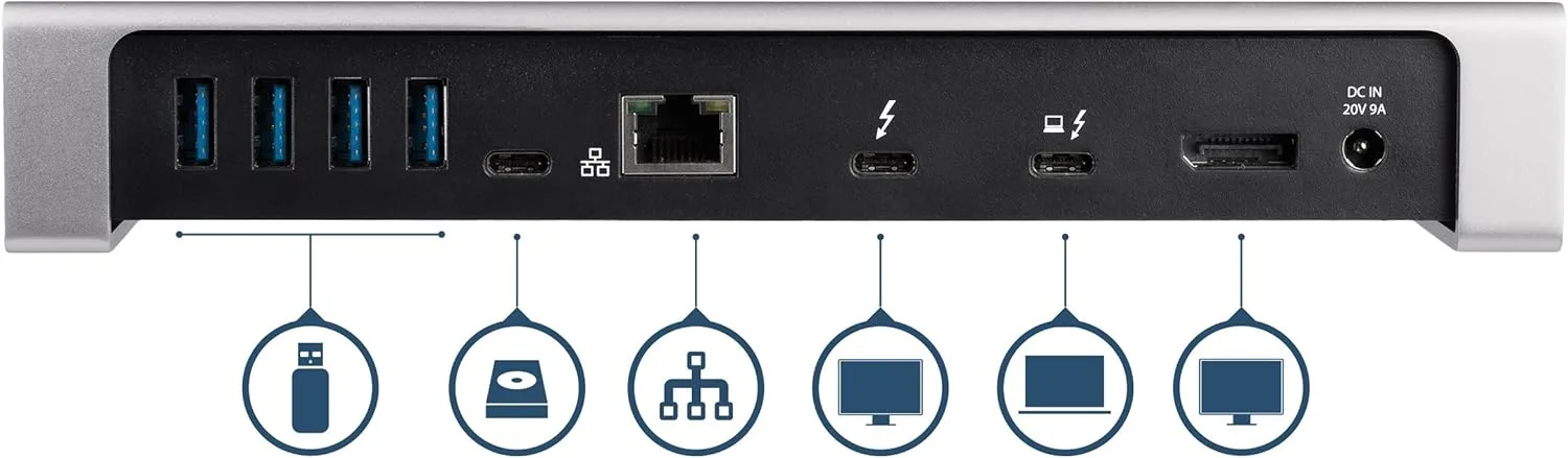 StarTech.com USB-C Dual Monitor Docking Station for MacBook Pro/Air M1 M2 M3 M4 & Windows