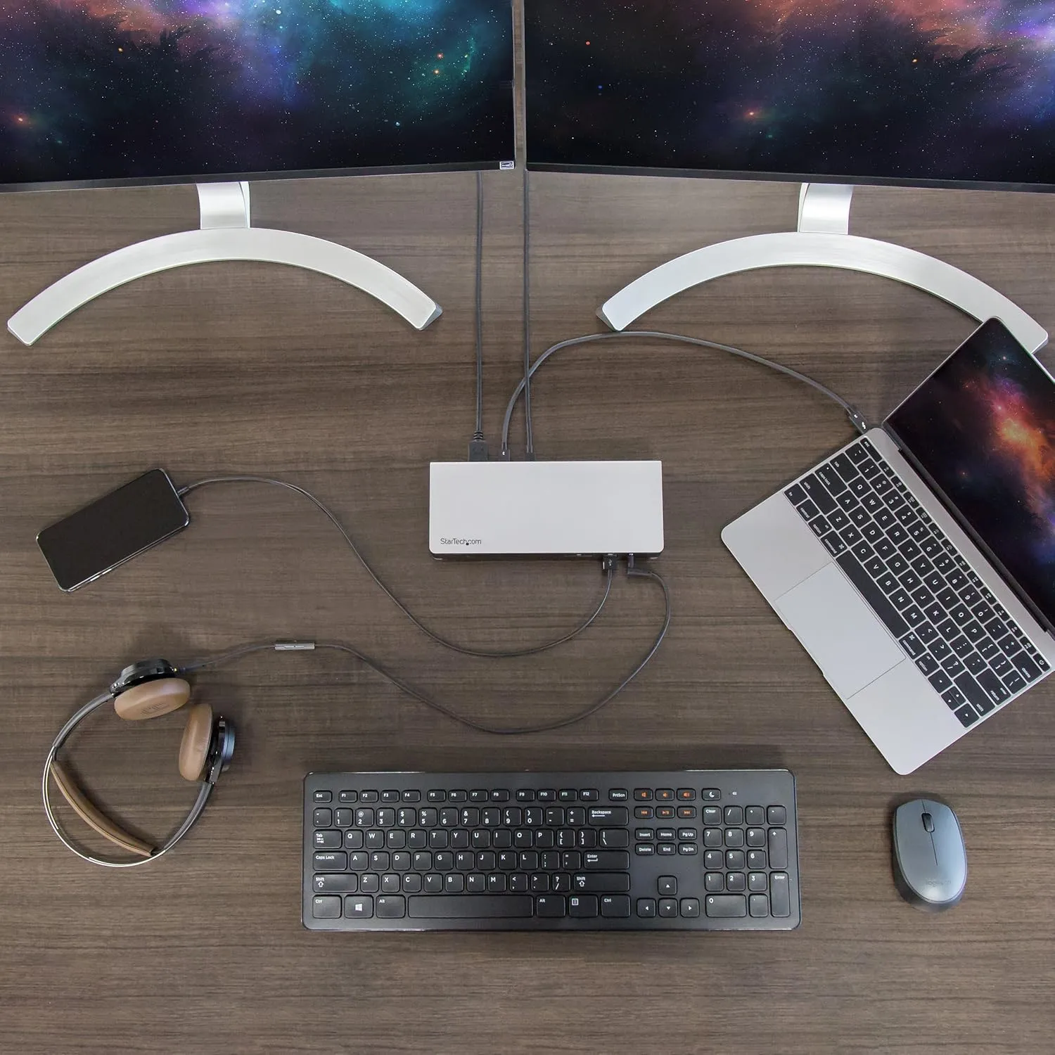StarTech.com USB-C Dual Monitor Docking Station for MacBook Pro/Air M1 M2 M3 M4 & Windows