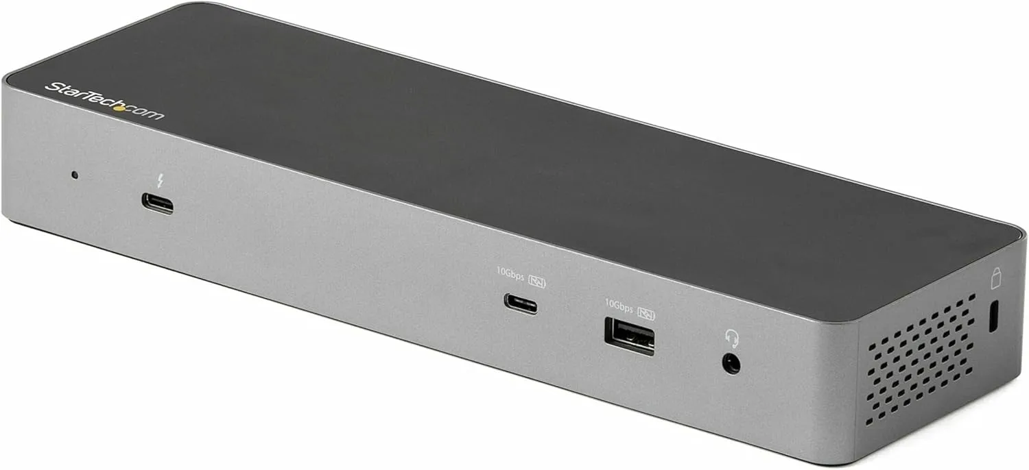 StarTech.com USB C Docking Station for MacBook Pro/Air-M1/M2/M3/M4, Dual 4K 60Hz/Single 8K, Thunderbolt Compatible